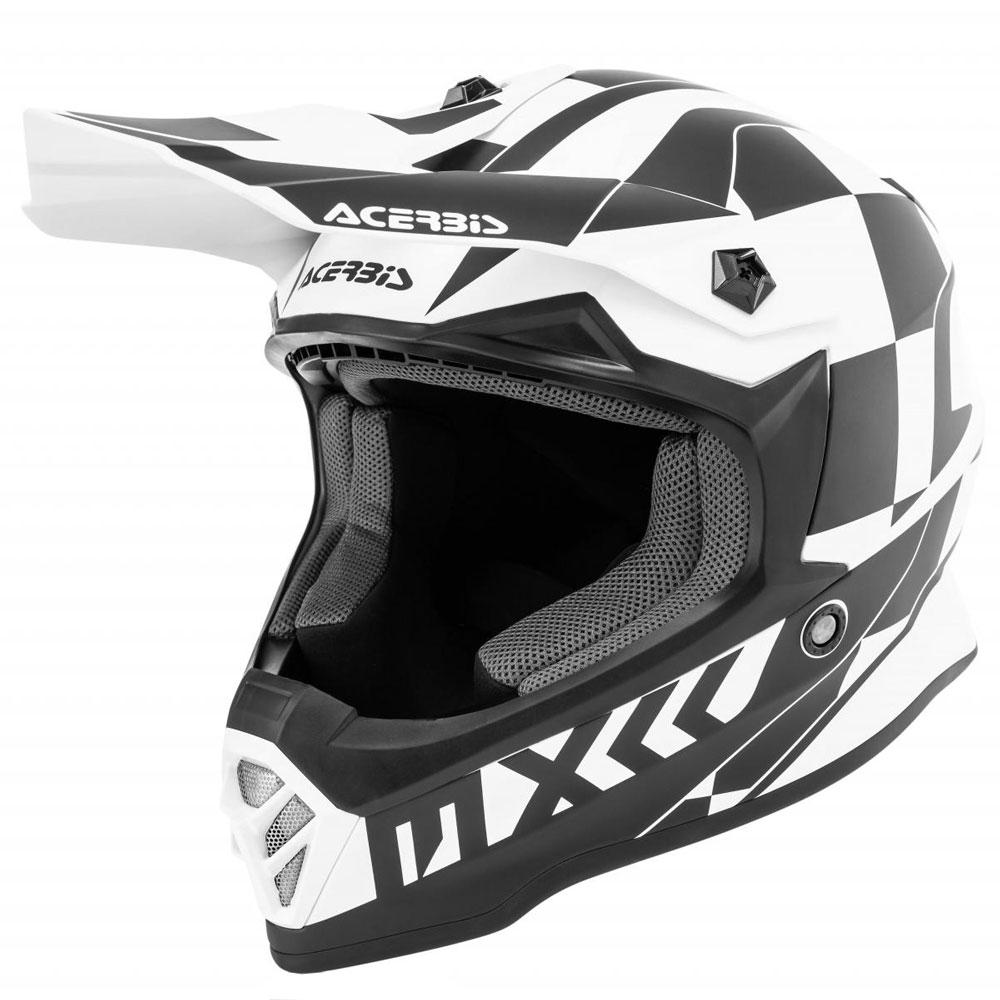 Мотошлем кроссовый детский ACERBIS STEEL WHITE/BLACK