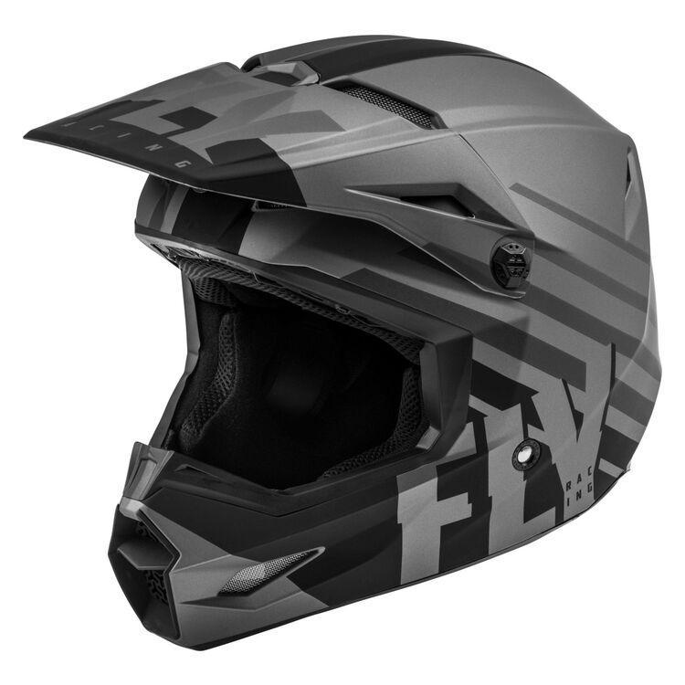 Шлем кроссовый FLY RACING KINETIC THRIVE серый/черный матовый (2021)